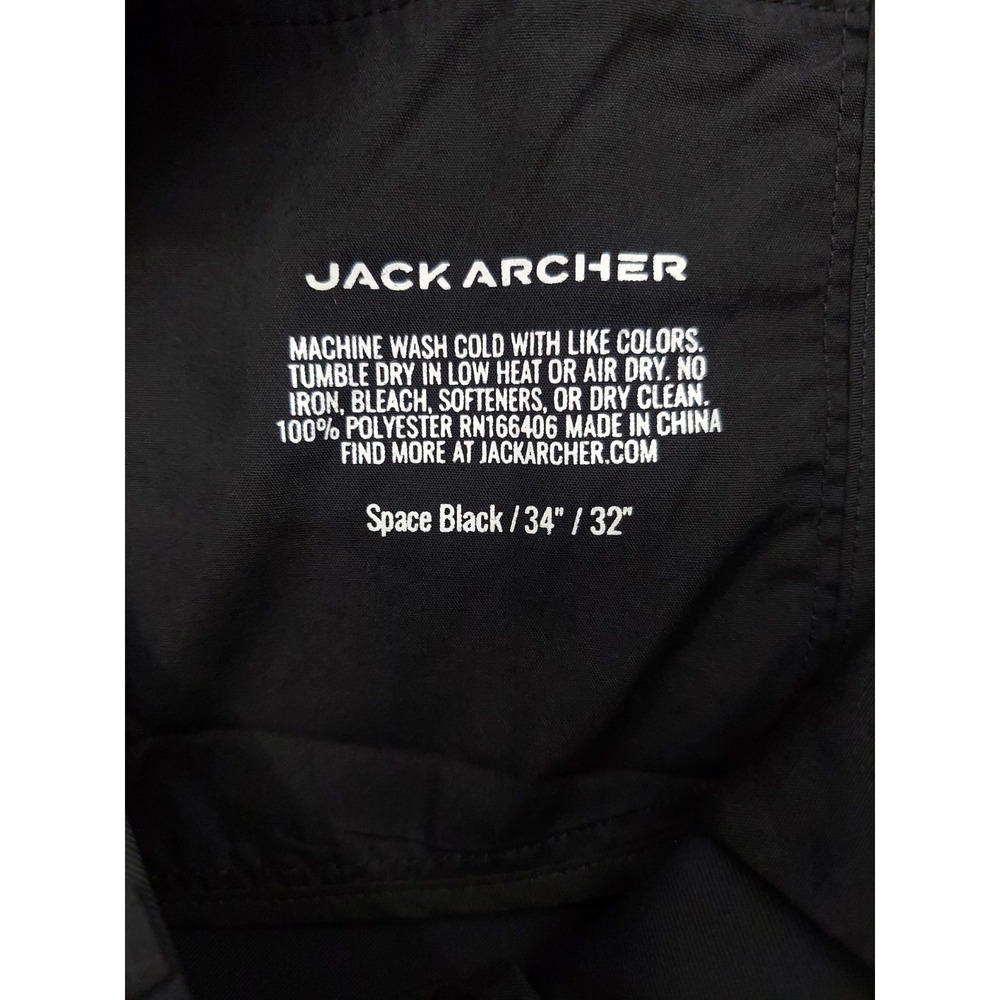 Lot of 2 JACK ARCHER Pants Mens 34x32 Space Black Performance Jetsetter Golf - Picture 4 of 16